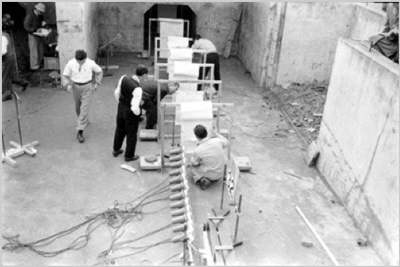 ペンシルの実験装置の写真