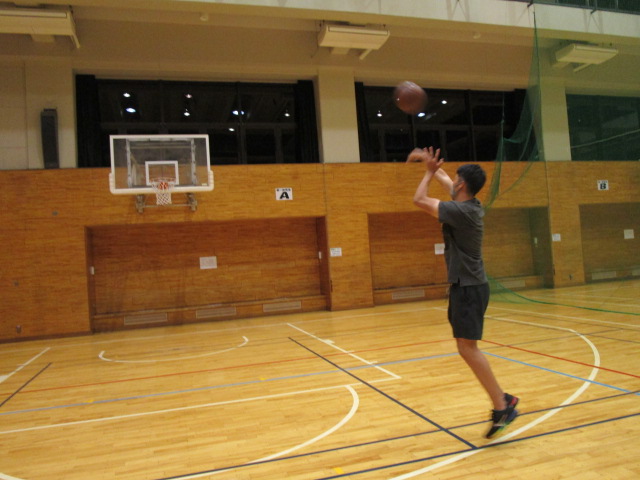 シュート練習の写真