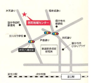 西町プラザ周辺地図