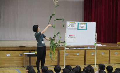 栄養士による食育指導地場野菜を生かした体験学習