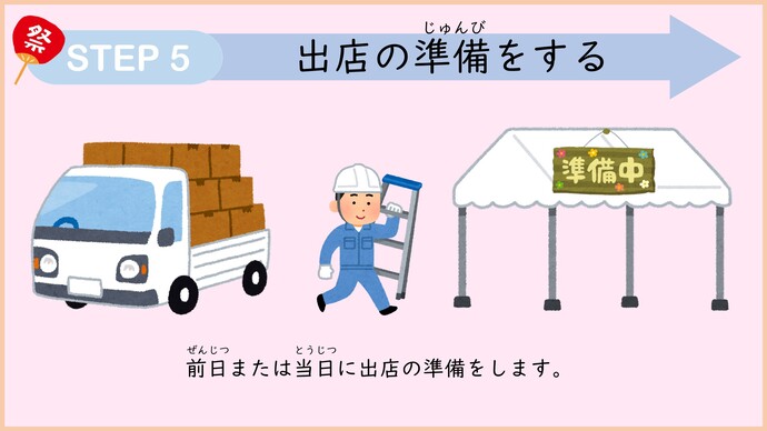 ステップ5　出店の準備をする