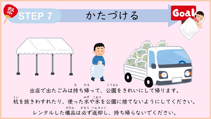 ステップ7　かたづける