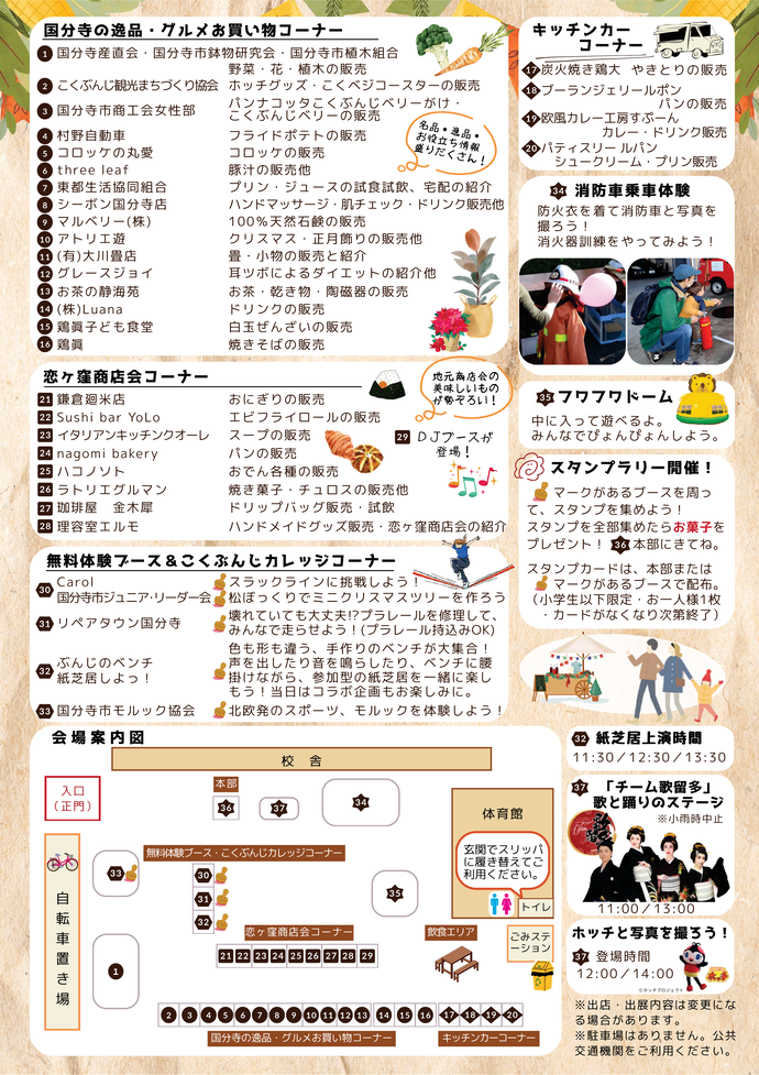 ぶんじふれあい市チラシ裏