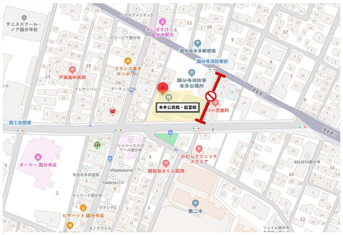 工事場所案内図です